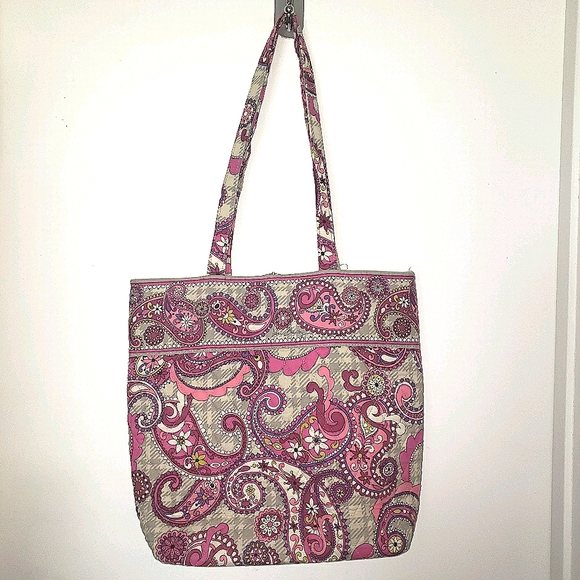 Vera Bradley Paisley Meets Plaid Tote - Picture 2 of 8